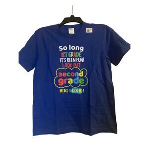 NWOT Port and Company Kid's Size T Shirt So Long 1st Grade Hello 2nd SIze L (12)